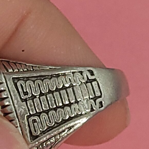 Tanzanite Crystal Rhinestone Men's Ring - Healing Power ring 8.5 - Picture 3 of 5